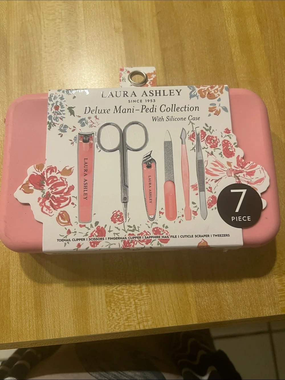 #2563**Laura Ashley Pink 7-Piece Manicure & Pedicure Set with Silicone Case
